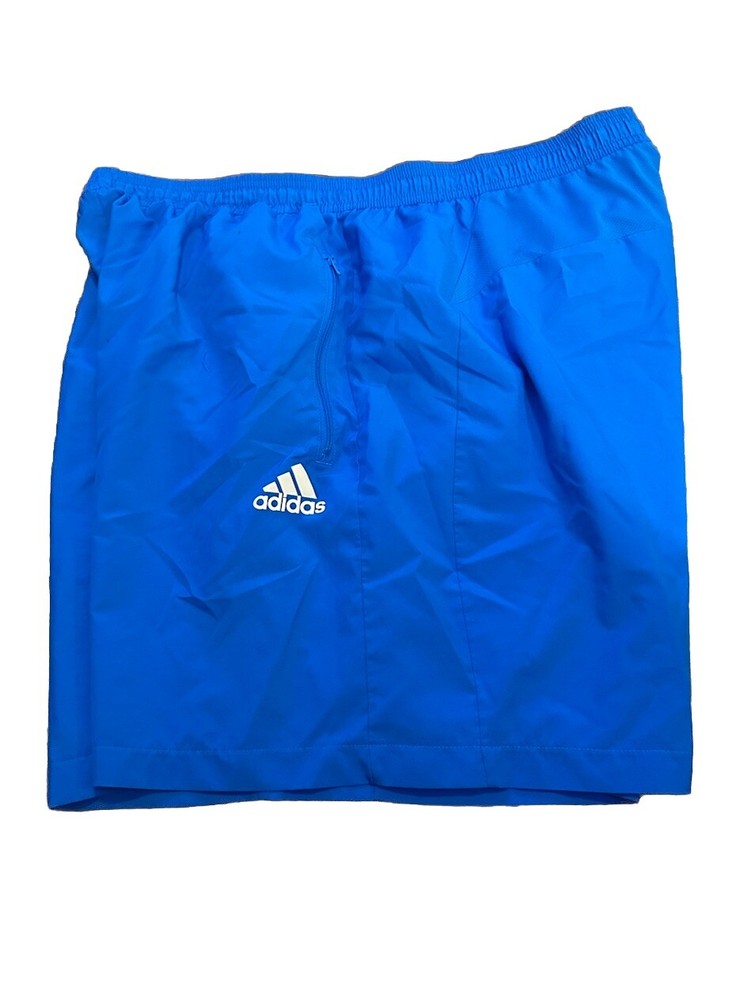 Adidas Shorts Mens 2XL Aero Ready Blue/Turquoises Training Zip Pockets Mint Cond
