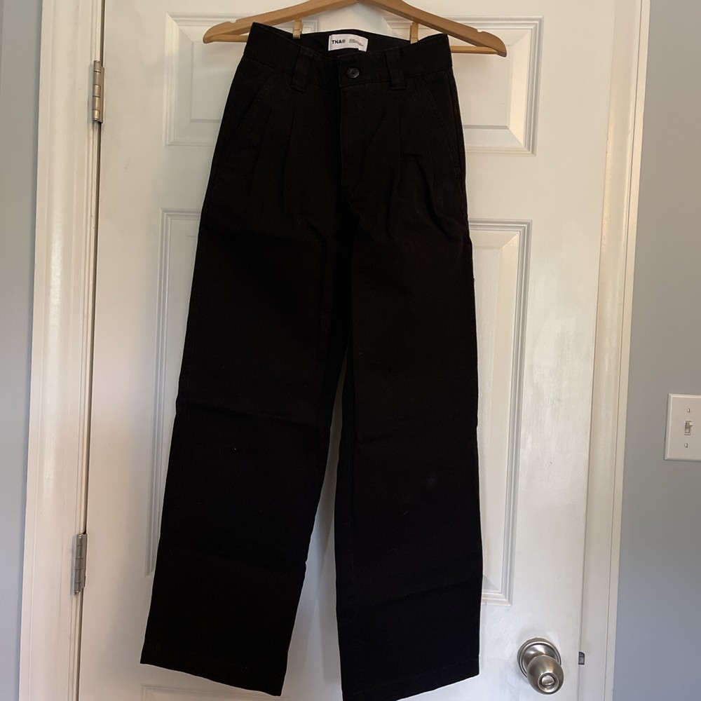 Aritzia  Black Pants, Cotton, Wide Leg Size 00