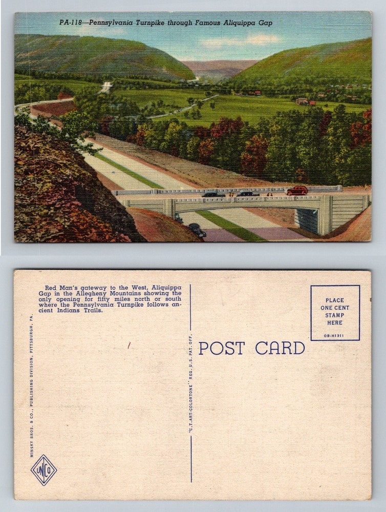 Bedford, PA-Pennsylvania, Pennsylvania Turnpike Aliquippa Gap Vintage Postcard