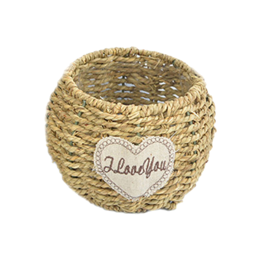 Plant Pots Cover Hyacinth Planter Small Flower Basket Seagrass Plant Pot