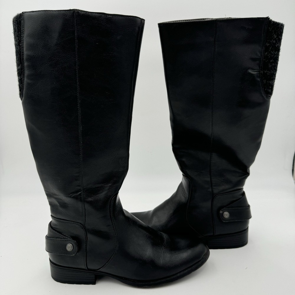 LIFE STRIDE X-AMY BLACK WOMEN’S SIZE 9.5 M KNEE HIGH BOOTS SIDE ZIP