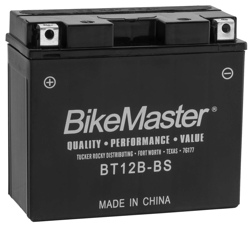 BikeMaster Maintenance Free Battery BT12B-BS Replaces YT12B-BS 12V 110CCA 781310