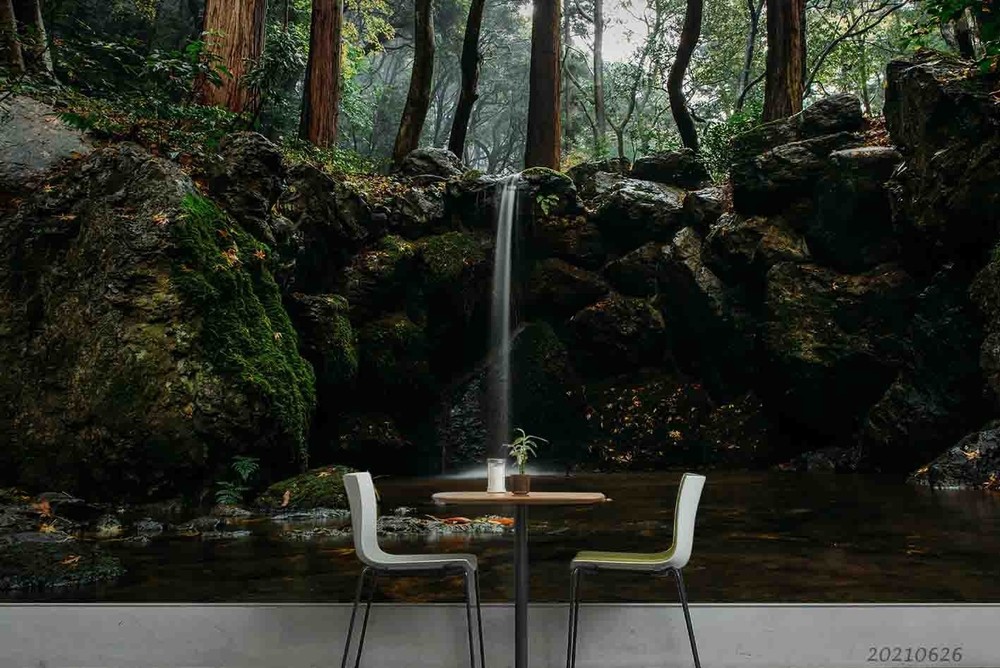 3D Forest River Landscape Wall Murals Wallpaper Murals Wall Sticker