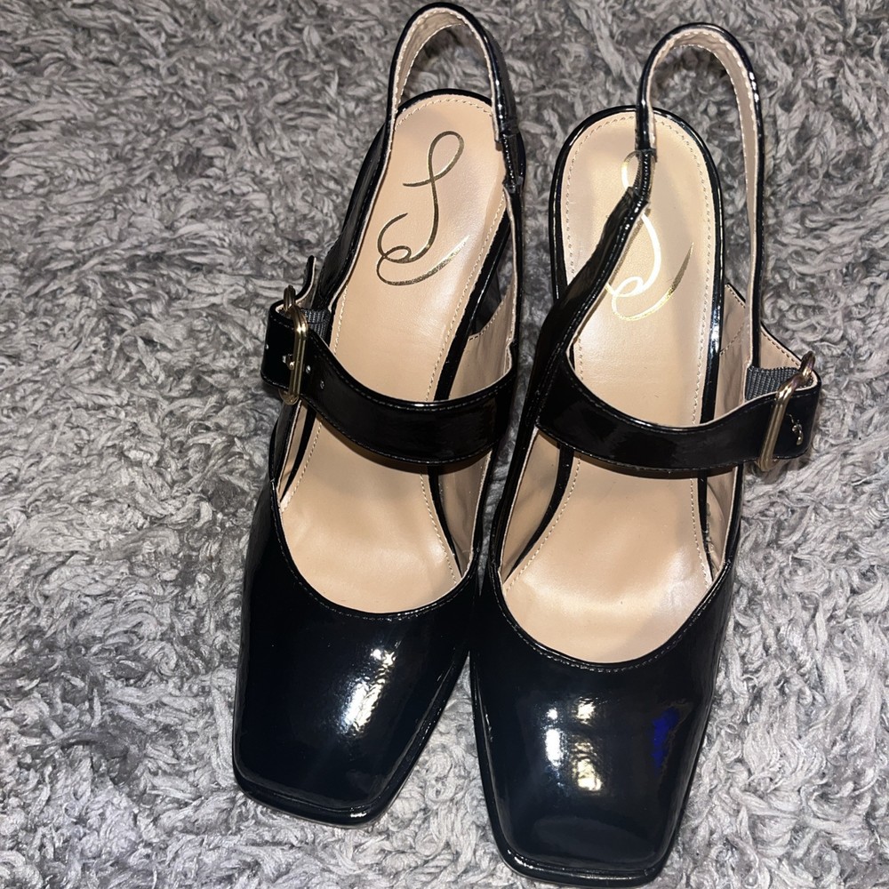 Sam Edelman Black Patent Jildie Mary Jane Pumps for Women