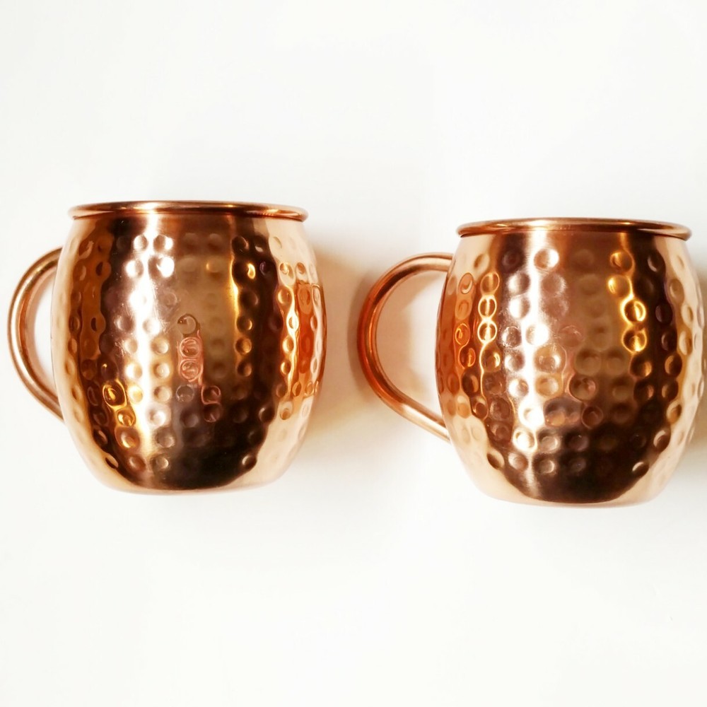 Hammered Copper-Plated Finish Stainless Steel Moscow Mule Mugs 5