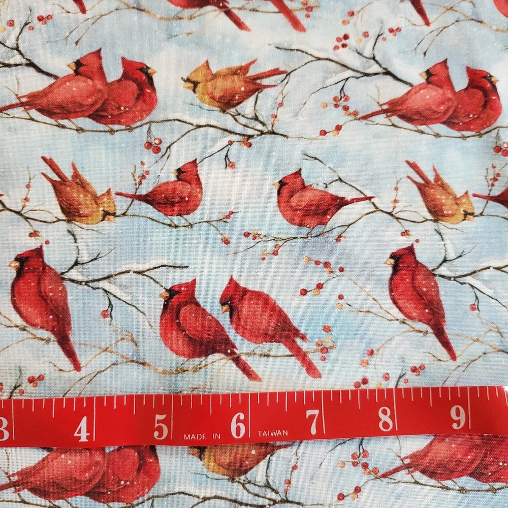 Susan Winget Red Birds Fabric FQ HY BTY By the Yard Cardinals