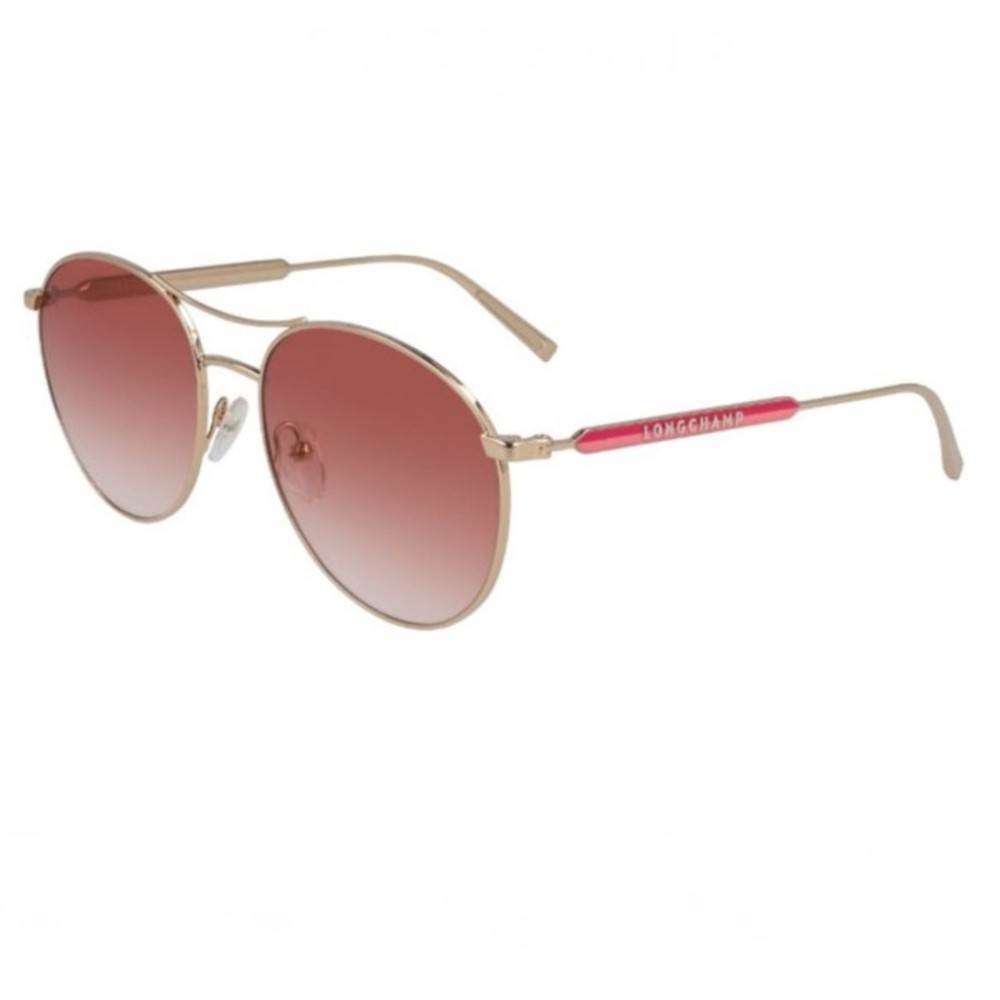 Longchamp LO133S 770 Rose Gold Oval Sunglasses for Women Size 59-17-145