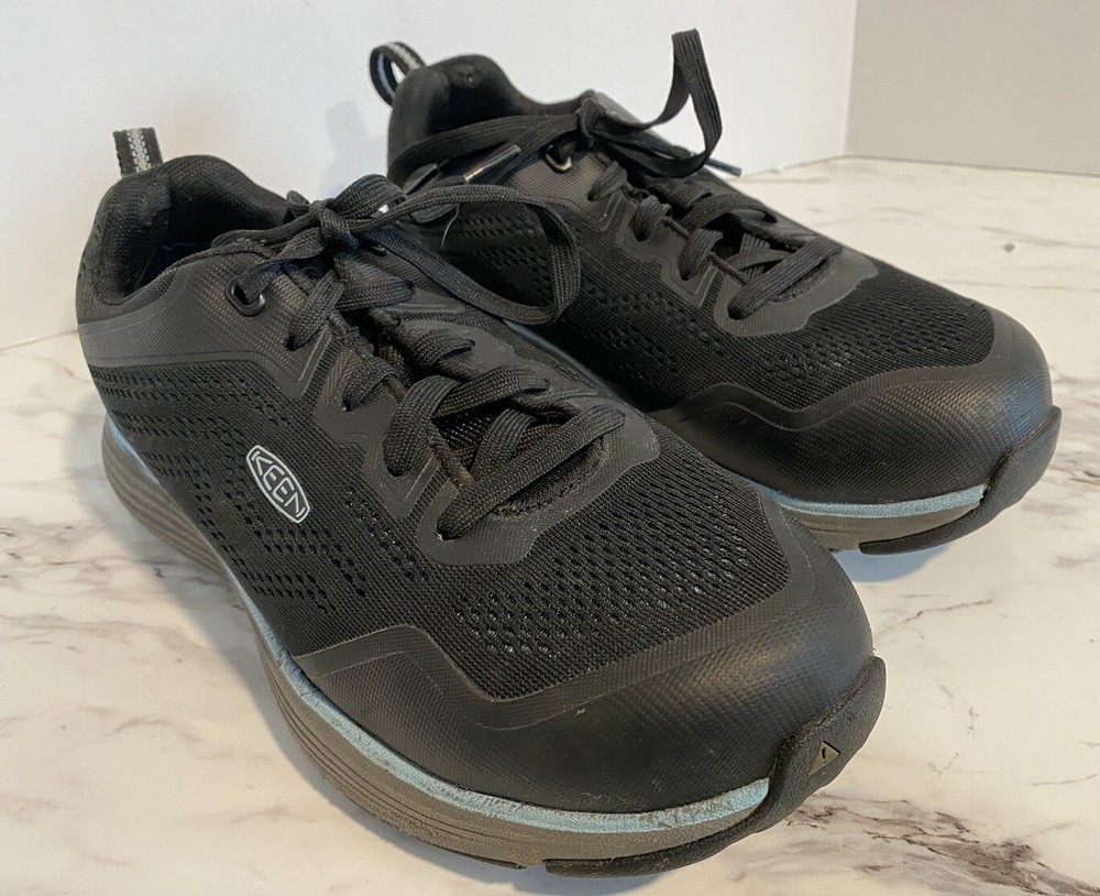 KEEN Black Work Shoes Womens 9 Sparta Alloy Toe Sneakers Work Safe Lace Up
