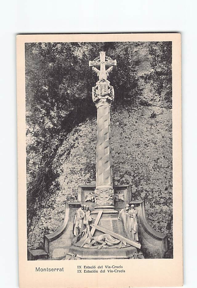Postcard IX Estació del Via Crucis Montserrat Spain