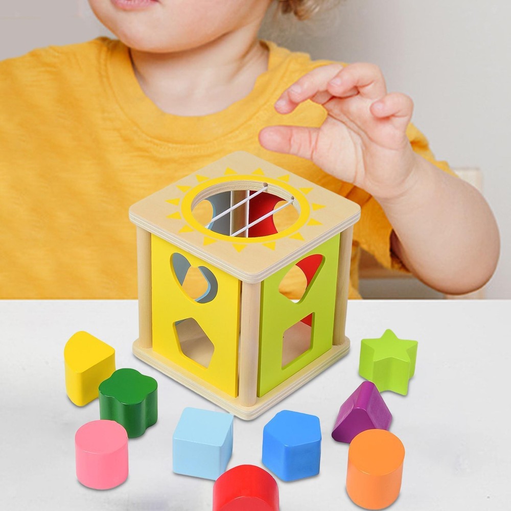 Blocks Shape Sorter Toy Fun Sensory Toy for Baby Children Birthday Gift