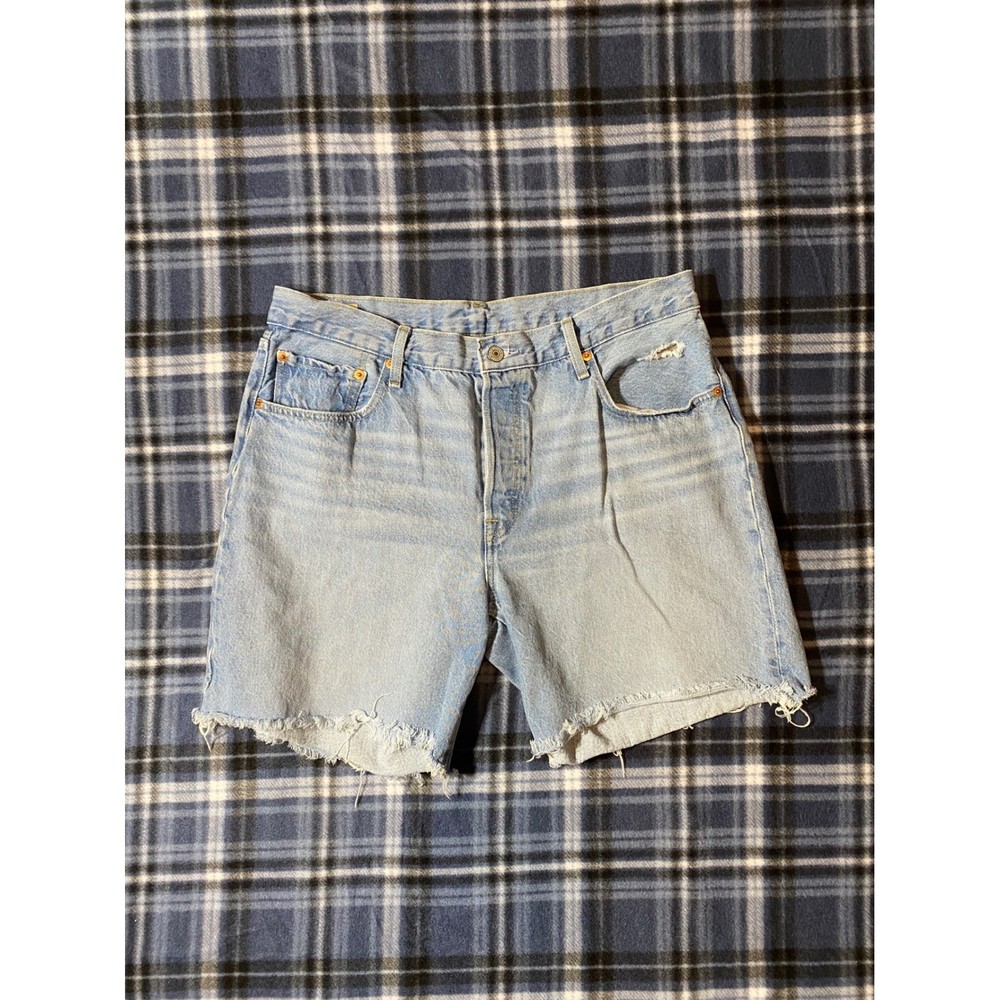 Levi's 501 '90s Light Wash Denim Cutoff Women's Shorts Distressed 32