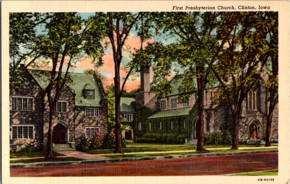 Clinton Iowa IA : CHURCH SCENE m/14 BC4304