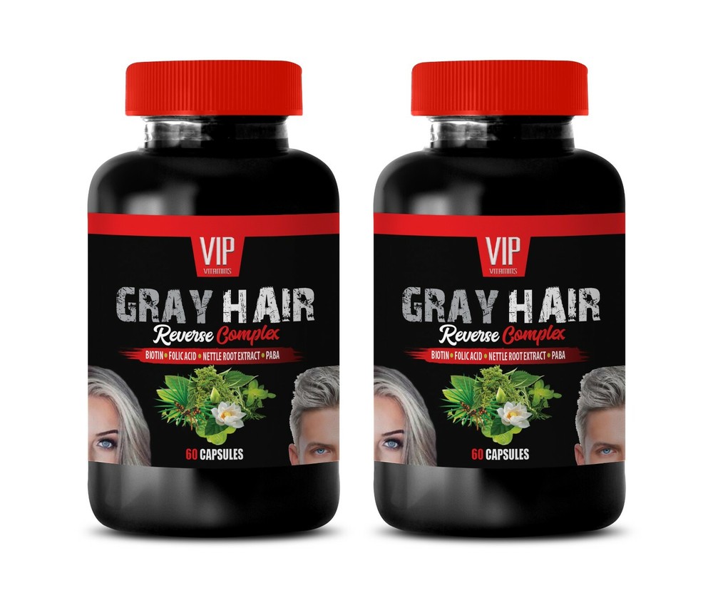nourish hair growth support - GRAY HAIR REVERSE - anti inflammation pills 2 BOTT