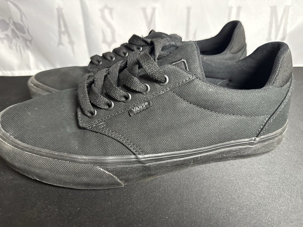 Vans Deluxe Comfort Black Canvas Sneakers Men’s Size 10 Low Top Lace Up Shoes