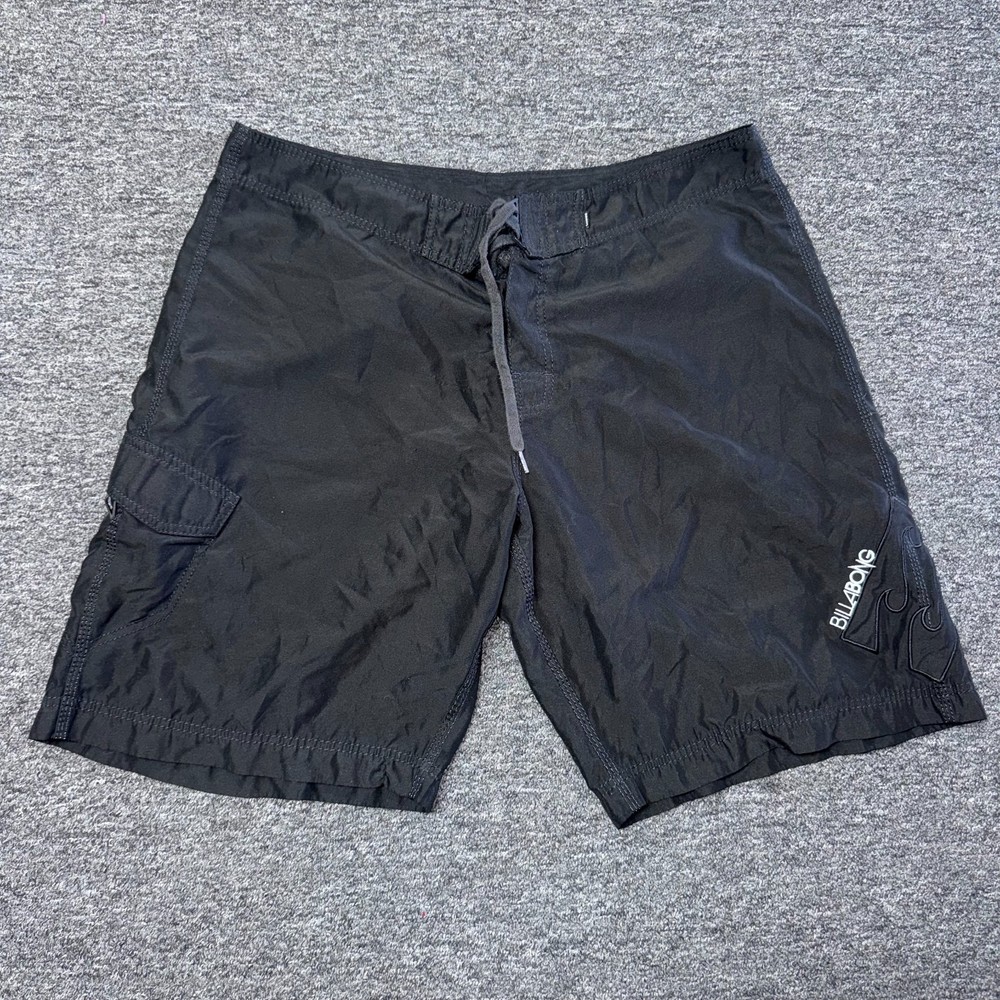 Vintage Y2K Billabong Swim Trunks Board Skate Surf Shorts Mens - Sz 40 Black