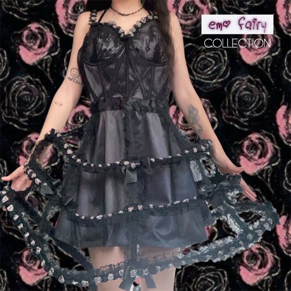 NWT Unholy by Dolls Kill Gothic Nightly Nuptials Cage Dress