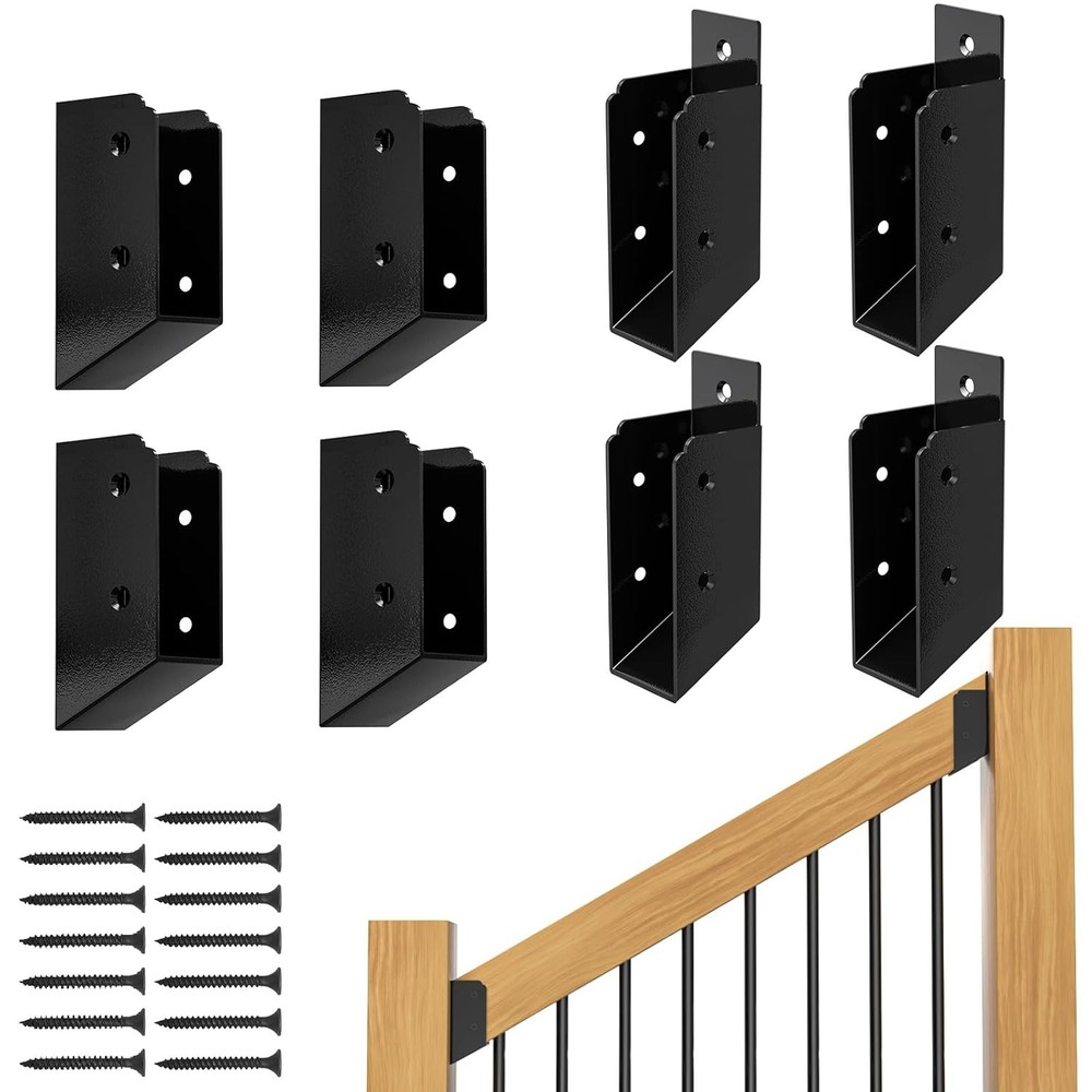 30 Degree Black Stainless Steel Deck Railing Brackets for Stairs