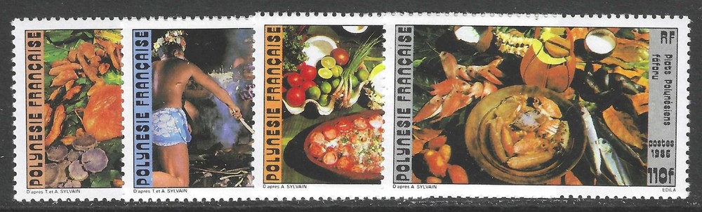 French Polynesia # 422 - 423B MNH PO Fresh Cmplt Set!  ('25 SCV $6.25)