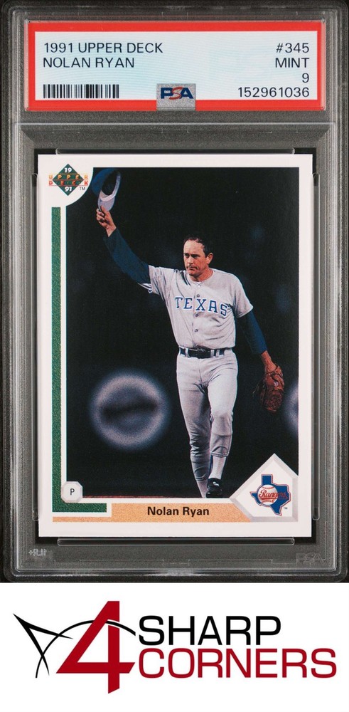 1991 Upper Deck #345 Nolan Ryan Rangers Hof Psa 94SC is now accepting consignments at just 5% on $1,000+