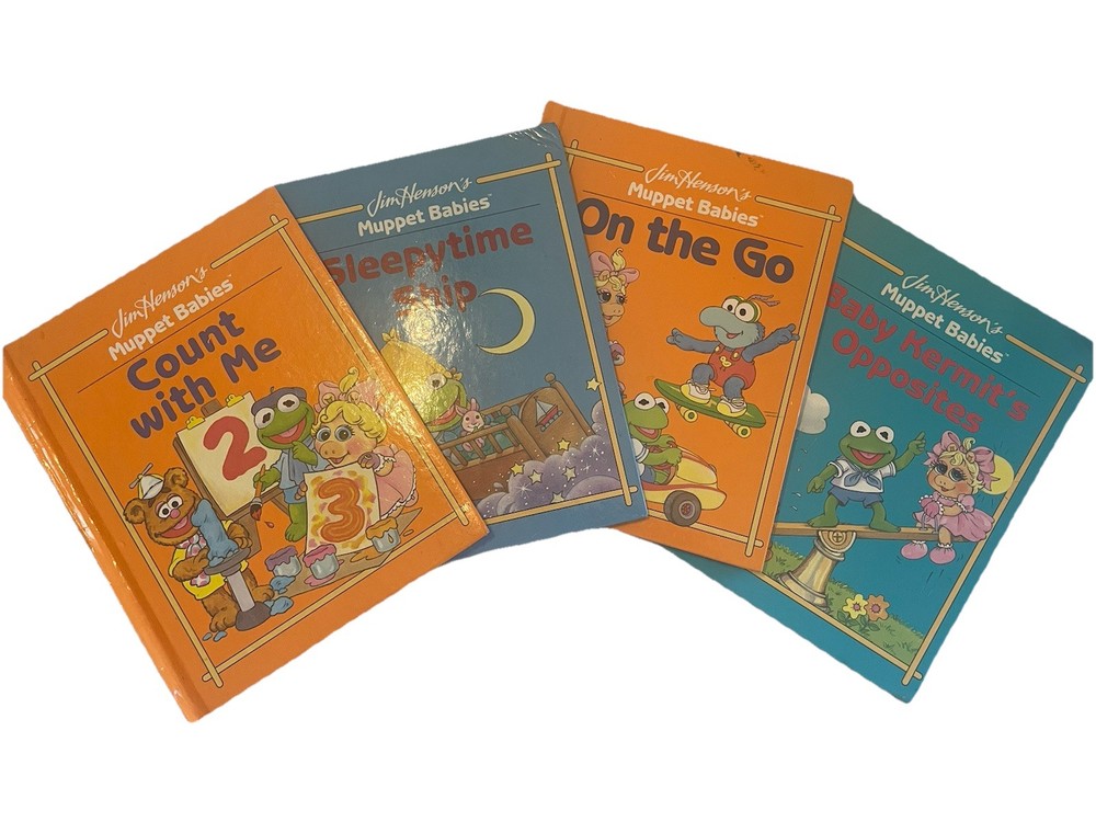 Jim Henson Muppet Babies Children's Book Lot of 4 Kermit Miss Piggy Fozzie.
