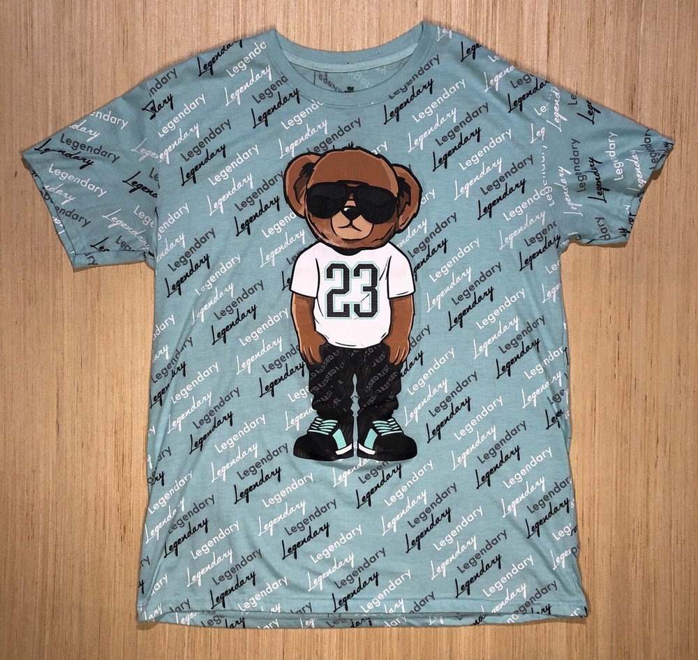Bailey Apparel Graphic T-Shirt Men's Size XL Short Sleeve Legendary Blue Bear 23