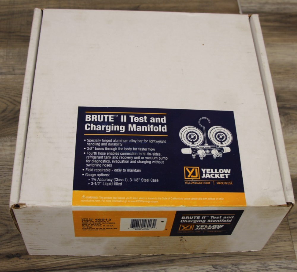 Yellow Jacket 46013 Brute II Test & Charging Manifold w/ 60