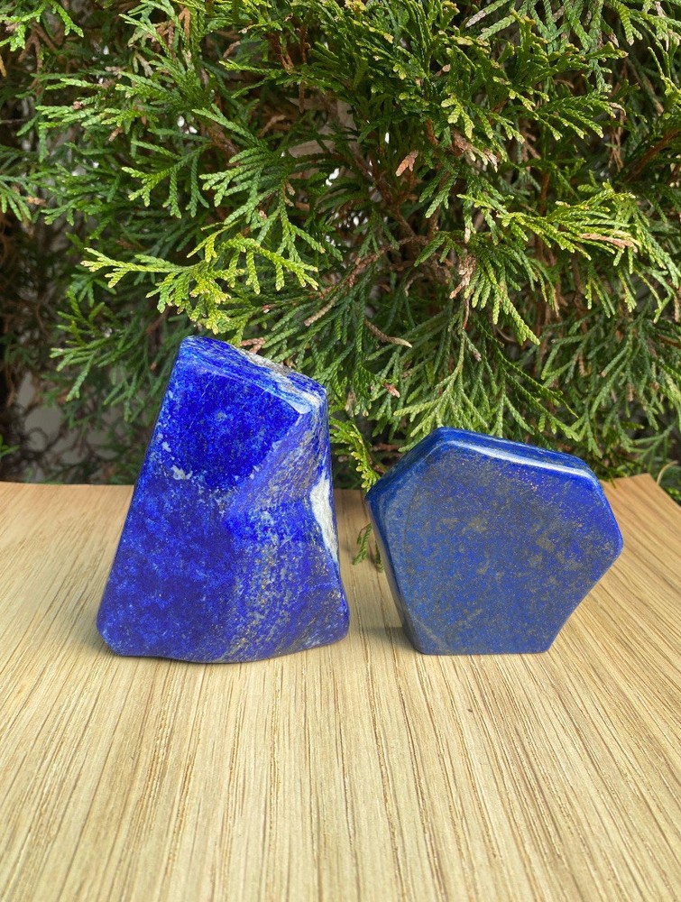 Natural Blue Lapis Lazuli Freeform Crystal Gemstone High Quality Smooth Polished