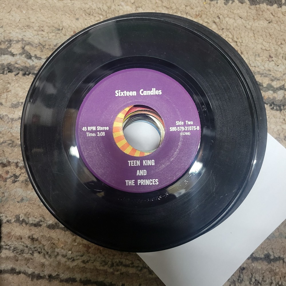 Teen King and The Princes Sixteen Candles Little Darlin 45rpm Vinyl Record