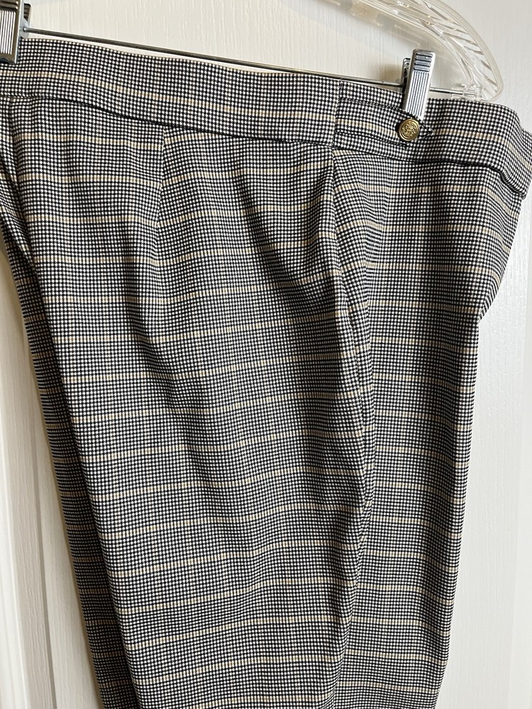 NWT Counterparts Super Stretch Mid Rise Slim Leg Women's Pants Checkered Size M