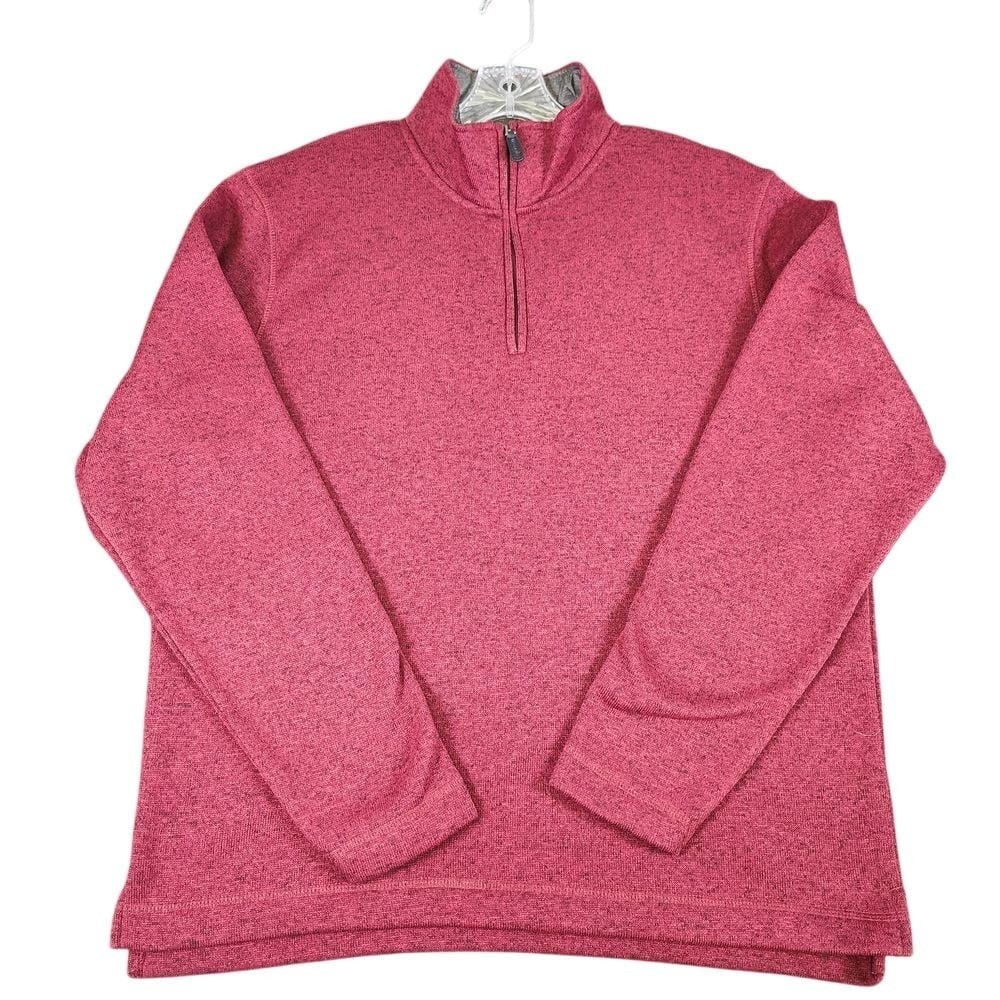 Wrangler Authentics Sweater Mens XL Long Sleeve Fleece Quarter Zip Pullover