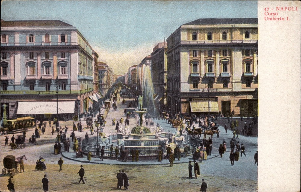 Corso Umberto I Naples Italy vintage postcard s663