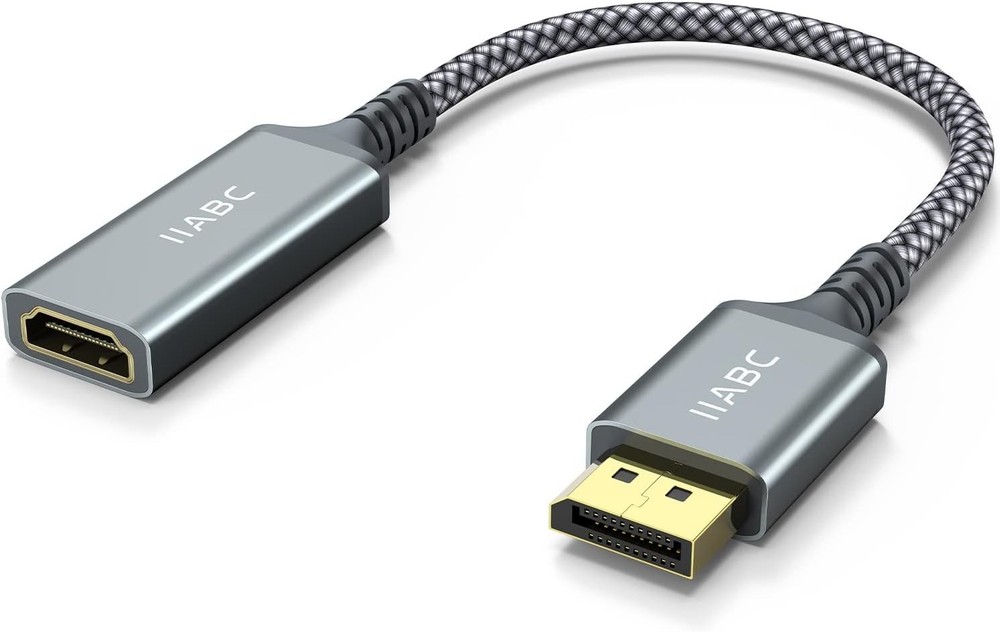 4K Displayport to HDMI Adapter Cable, Gold-Plated Uni-Directional Display Port D