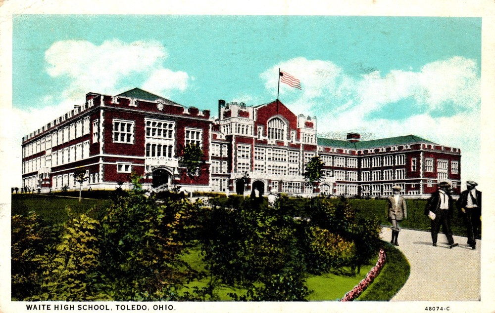 Postcard Waite High School, Toledo, Ohio