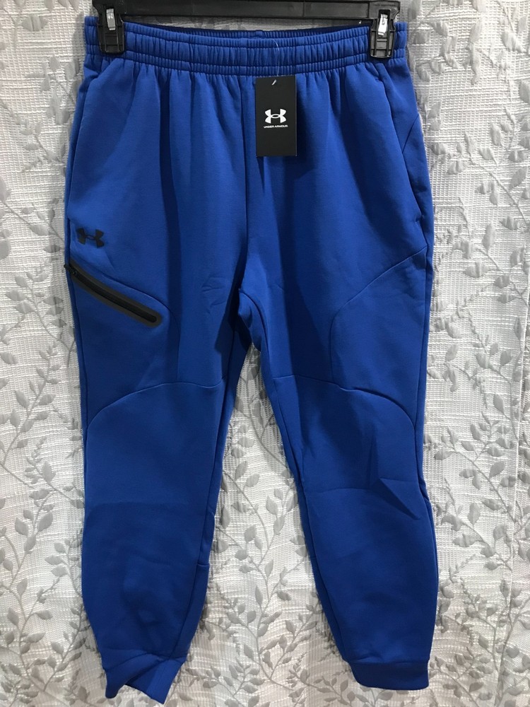 Under Armour Storm Men’s Size M Blue UA Unstoppable Jogger Fleece Pants $100 NWT