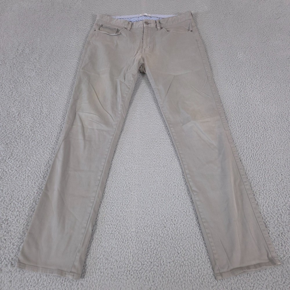 Peter Millar Ultimate Sateen Five Pocket Pants Men 34x34 Gray Golf Preppy Casual
