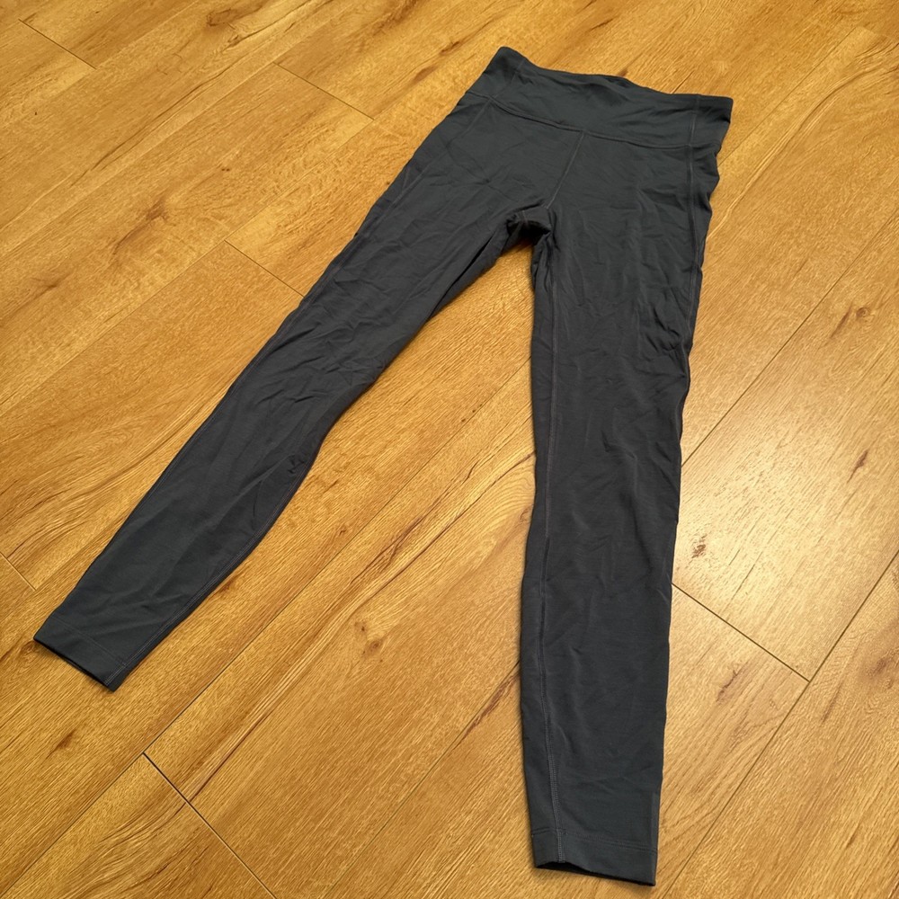 Allbirds Natural Leggings Small Womens Blue Merino Wool Blend Stretch Yoga
