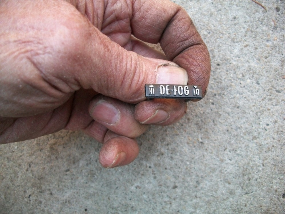 1970-1978 Camaro Z28 RS SS Nice RARE NOS Dash Rear Window Defogger Switch Bezel.