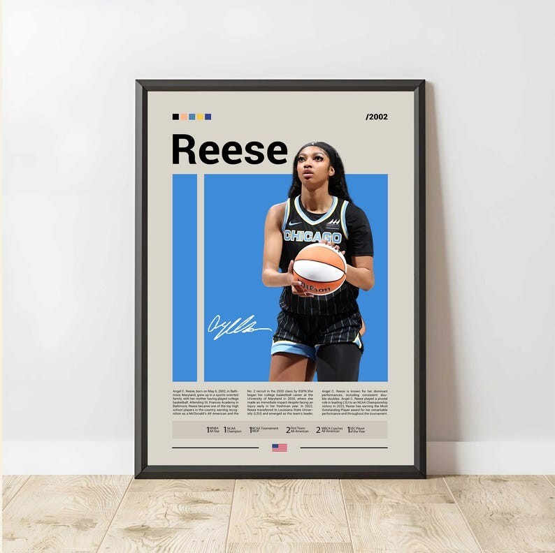 Angel Reese Chicago Sky Basketball Poster - Sport Decor No Frame