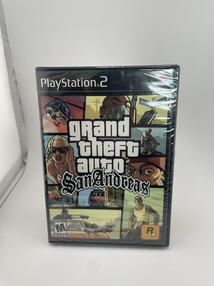 Grand Theft Auto San Andreas Sony Playstation 2, 2004 PS2 New Sealed