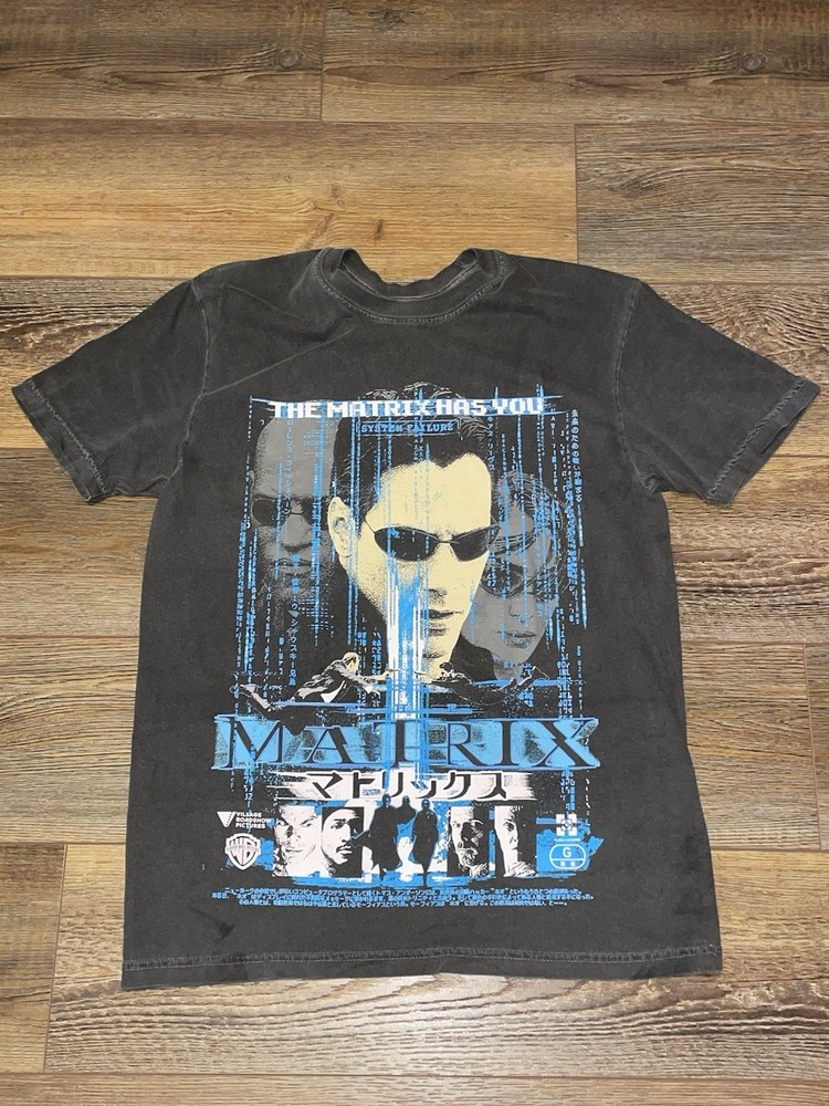 The Matrix Scifi Movie Rare PROMO Graphic Tee Shirt Mens M Keanu Reeves
