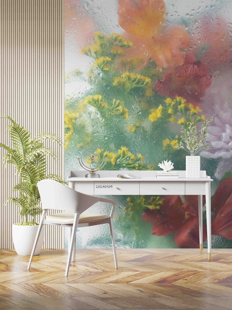 3D Colorful Floral Oil Painting Wall Murals Wallpaper Murals Wall Sticker