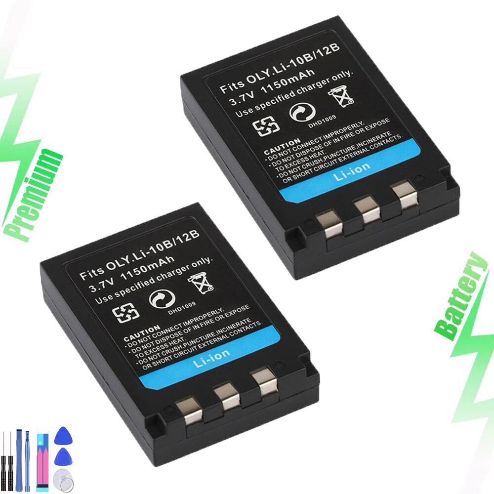 2X Battery Li-10B Li-12B for Olymp  c-770 c-765 c-7000 c-50 Li-10C Li-12C