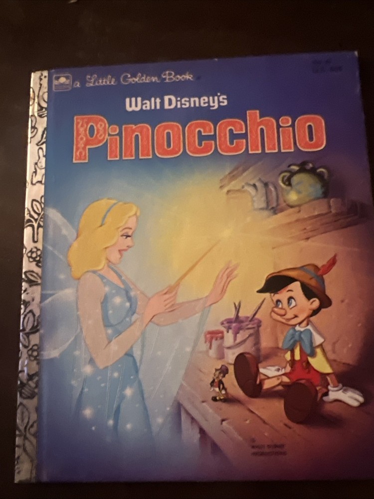 a Little Golden Book Walt Disney PINOCCHIO hardback 1948 Vintage EUC