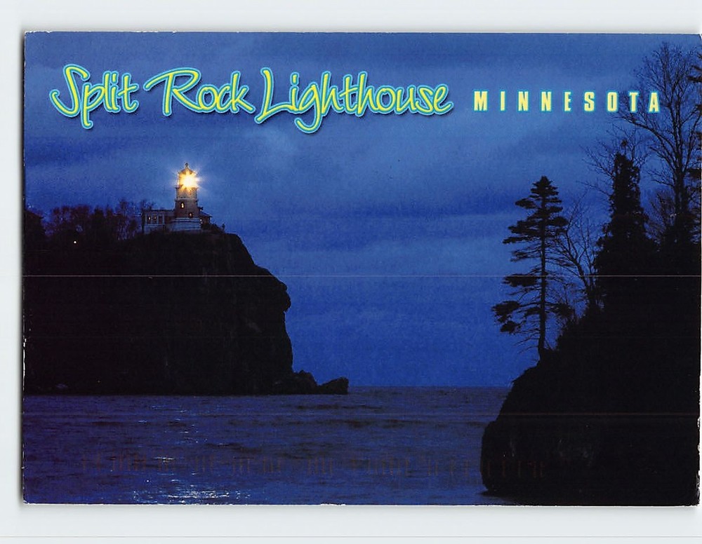 Postcard Split Rock Lighthouse Minnesota USA