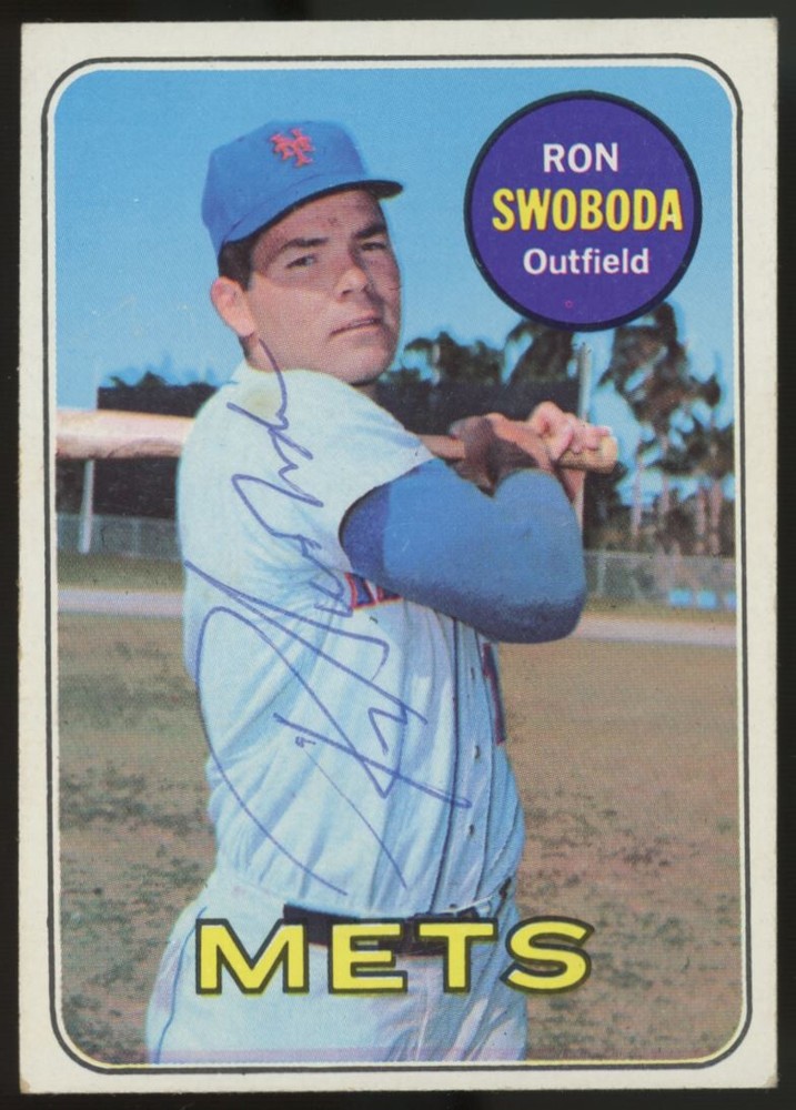 1969 Topps Ron Swoboda #585 Signed Auto JSA