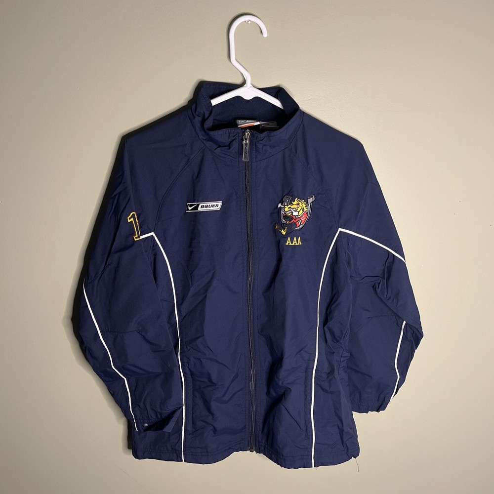 Barrie Colts AAA Hockey Vintage Nike Bauer Team Jacket #17 Medium