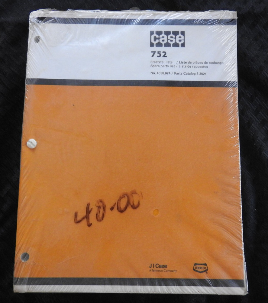Genuine Case 752 Vibromax Roller Compactor Parts Manual Catalog Minty Sealed!