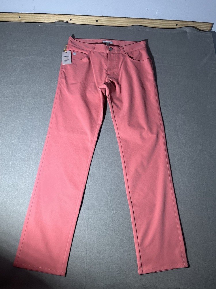 NWT Peter Millar EB66 Performance Five Pocket Golf Pants Men 30x31  Stretch Pink