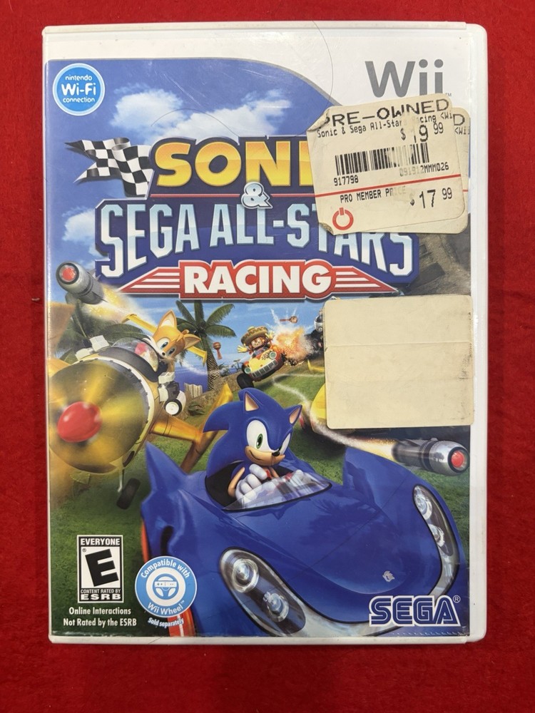 Sonic & Sega All-Stars Racing Nintendo Wii 2010 Complete in Box, Tested