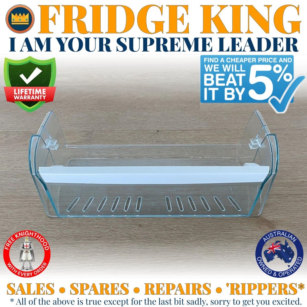 50291884000 Westinghouse fridge door BOTTLE SHELF + FINGERS lower bin WSE6100